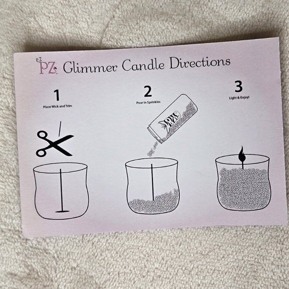 Pink Zebra Blue Glimmer Glass Candle Kit - No Box - Picture 6 of 6